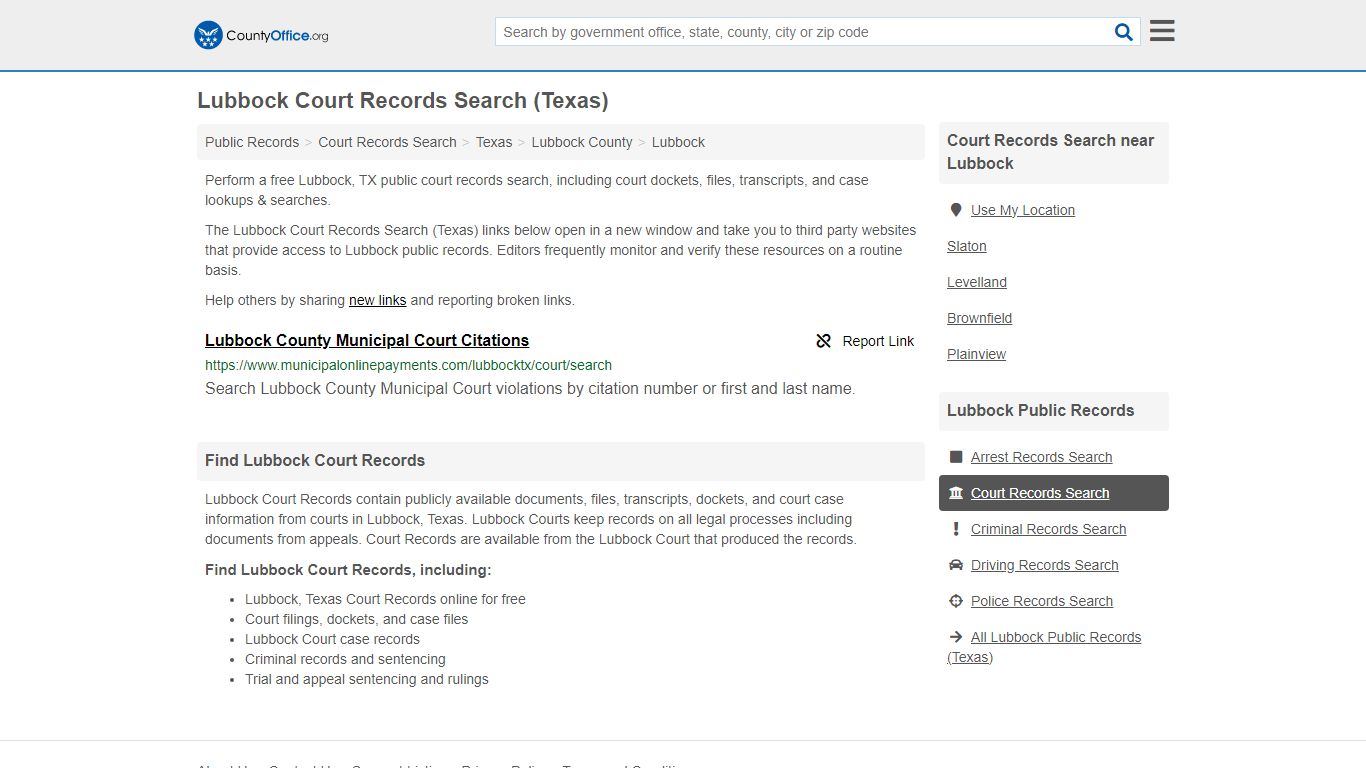 Court Records Search - Lubbock, TX (Adoptions, Criminal, Child Support ...